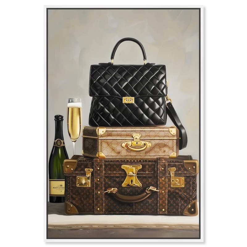 Getaway Necessities Canvas by Art Remedy - White - 30" x 45"