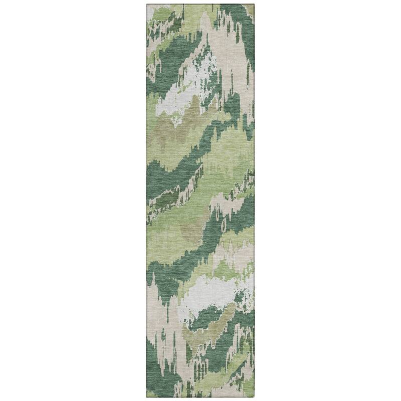 Machine Washable Indoor/ Outdoor Chantille Ombre Abstract Rug