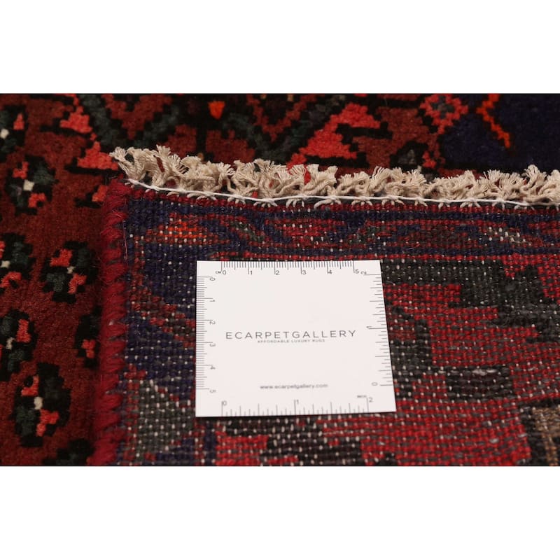 ECARPETGALLERY Hand-knotted Andelz Dark Red Wool Rug - 4'0 x 7'5