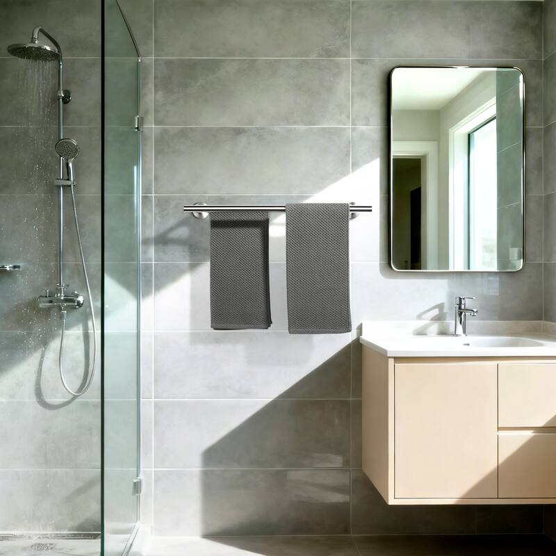 WOWOW Wall Mounted Stainless Steel Double Towel Bar