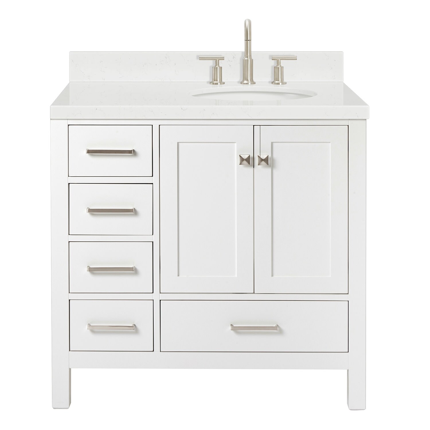 Ariel A036SRCQOVO Cambridge 36" Free Standing Single Basin Vanity Set