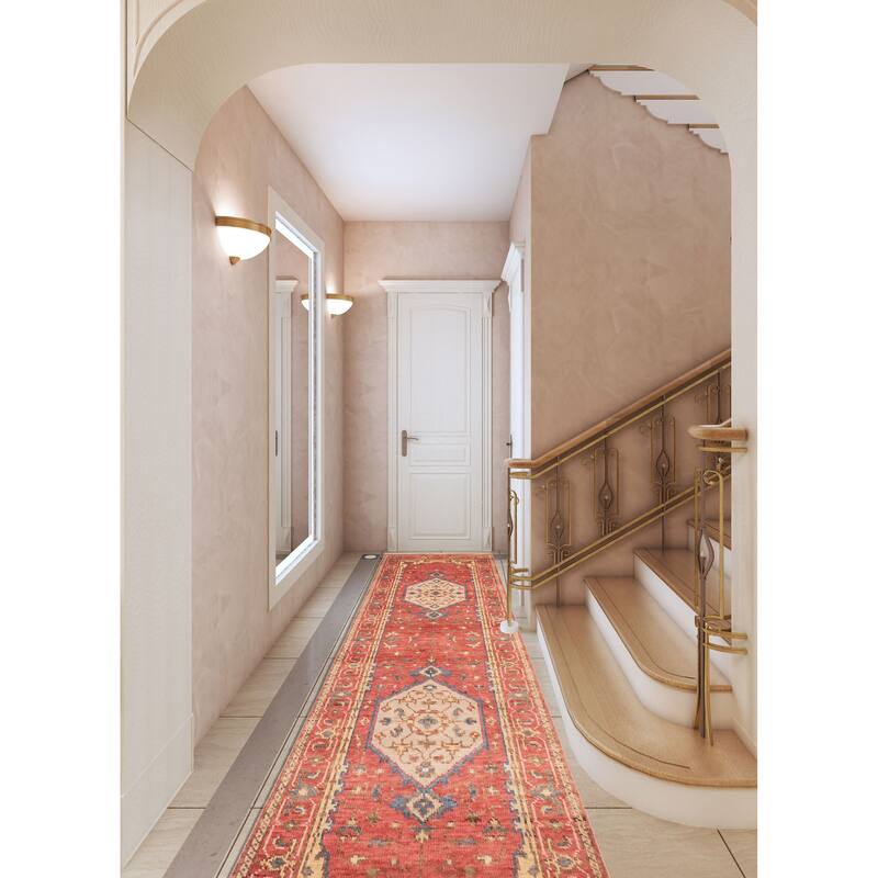 ECARPETGALLERY Hand-knotted Jules Serapi Red Wool Rug - 2'6 x 7'11