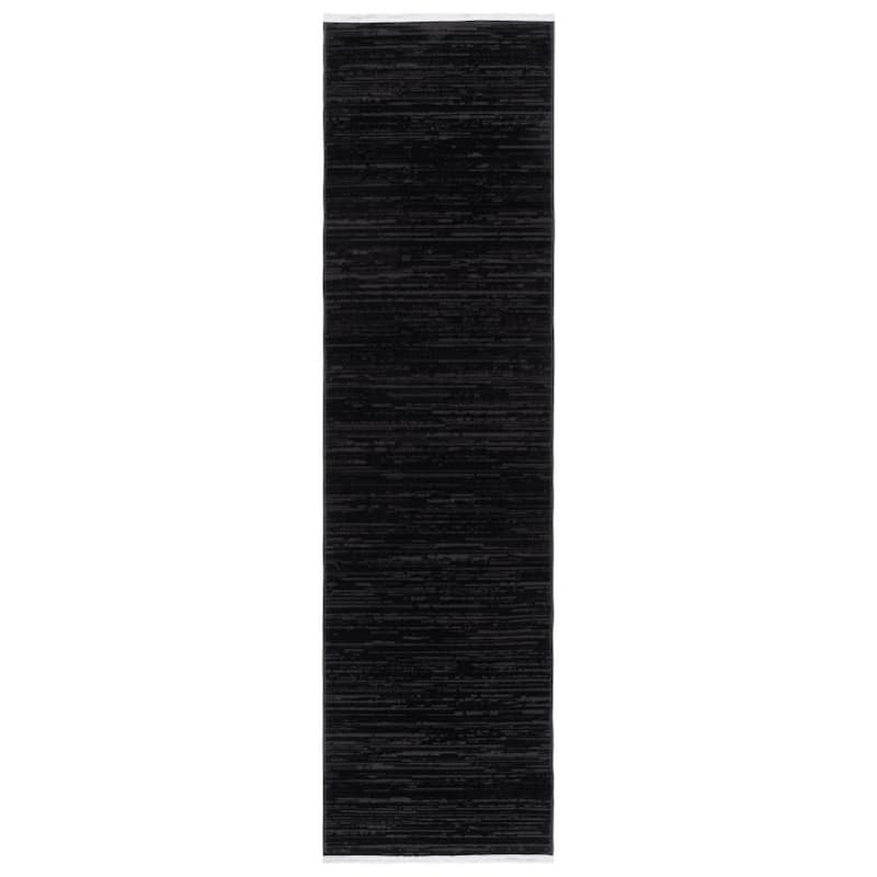 SAFAVIEH Mila Fooke Modern Contemporary Abstract Rug - 2'2" x 8' Runner - Beige/Black