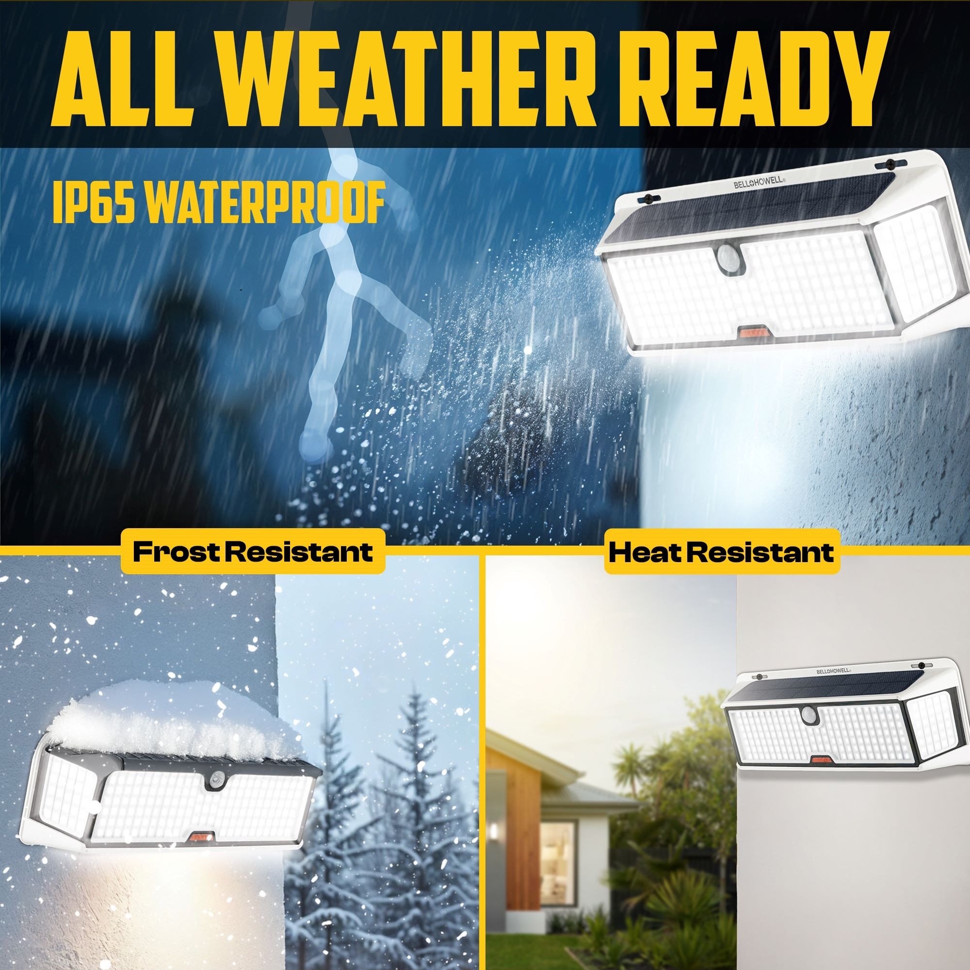 Bell + Howell Bionic Wall Light XL Pro Solar Powered Outdoor Motion Sensor  Light - Overstock - 42942151, image size:2000x2000