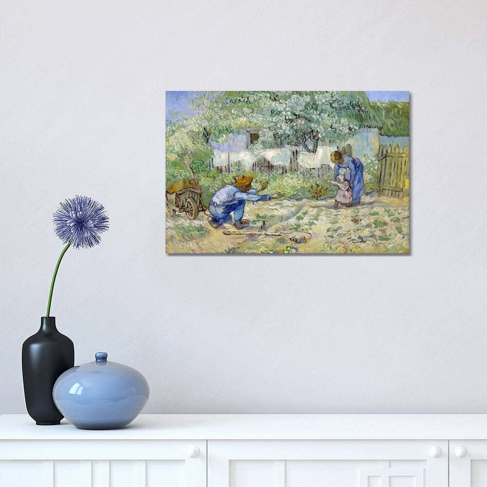 iCanvas "First Steps (After Millet)" by Vincent van Gogh Canvas Print