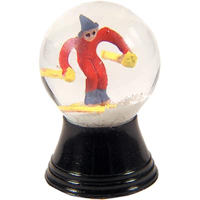 1.5" Perzy Mini Skier Christmas Snow Globe