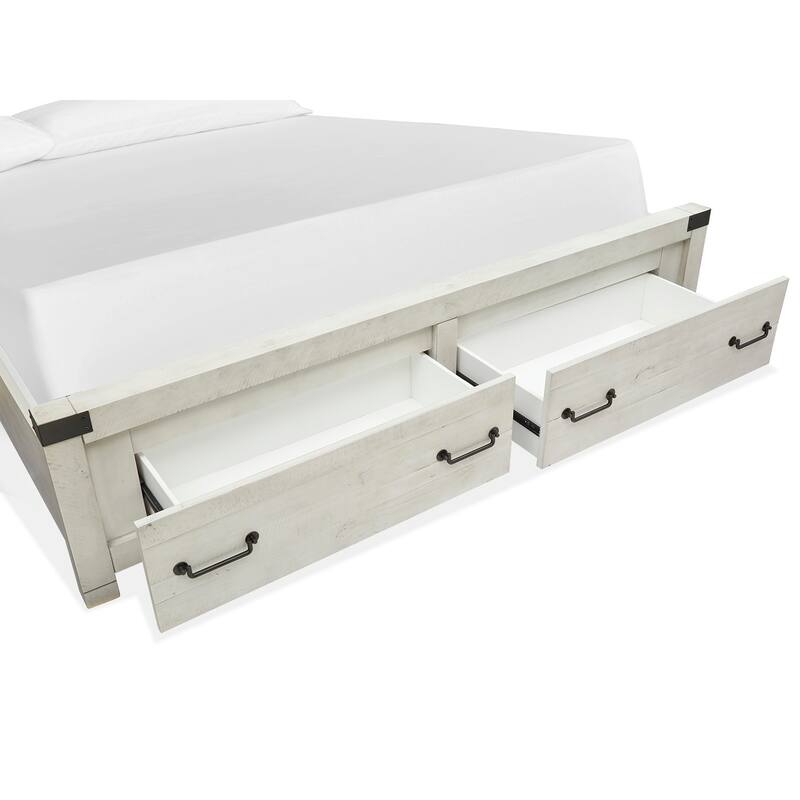Magnussen Home Chesters Mill Alabaster Panel Storage Bed