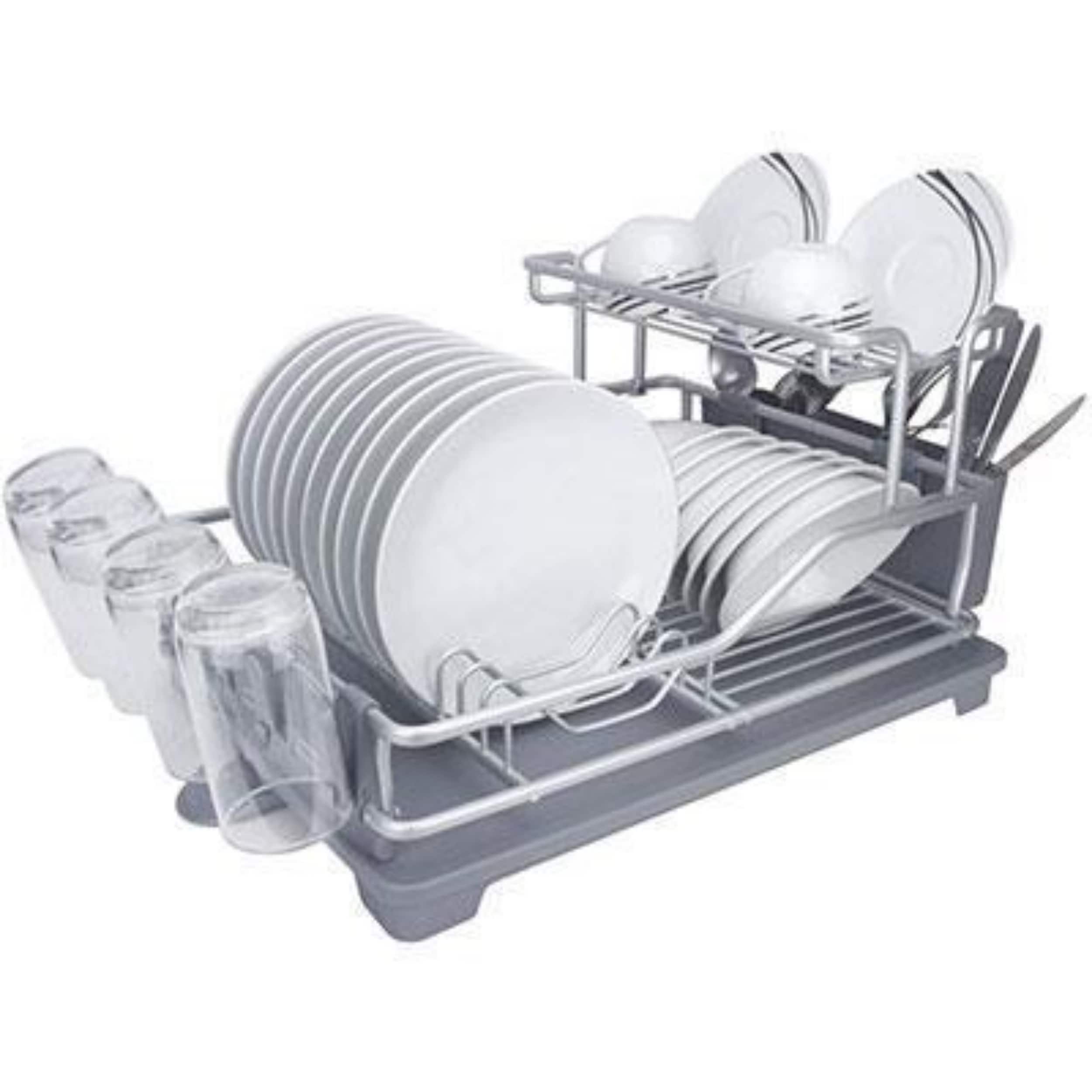 HK Dish Drying Rack Dish Drainer w/Utensil Holder Antimicrobial  Multi-function Foldable - M - Bed Bath & Beyond - 30565839