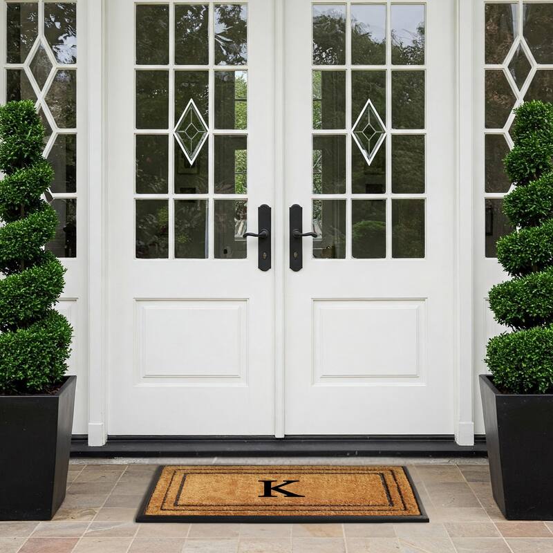 A1HC Natural Coir & Rubber Door Mat, Heavy Duty, Dirt Trapping, Long-Lasting Entrance Doormats,Thick & Durable Outdoor Entry Mat