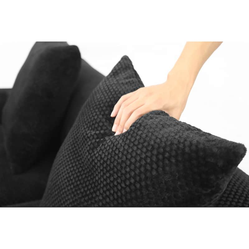 Modular Sectional Sofa, L-Shape 3 Seat Couch Memory Foam Sectional Couches for Living Room