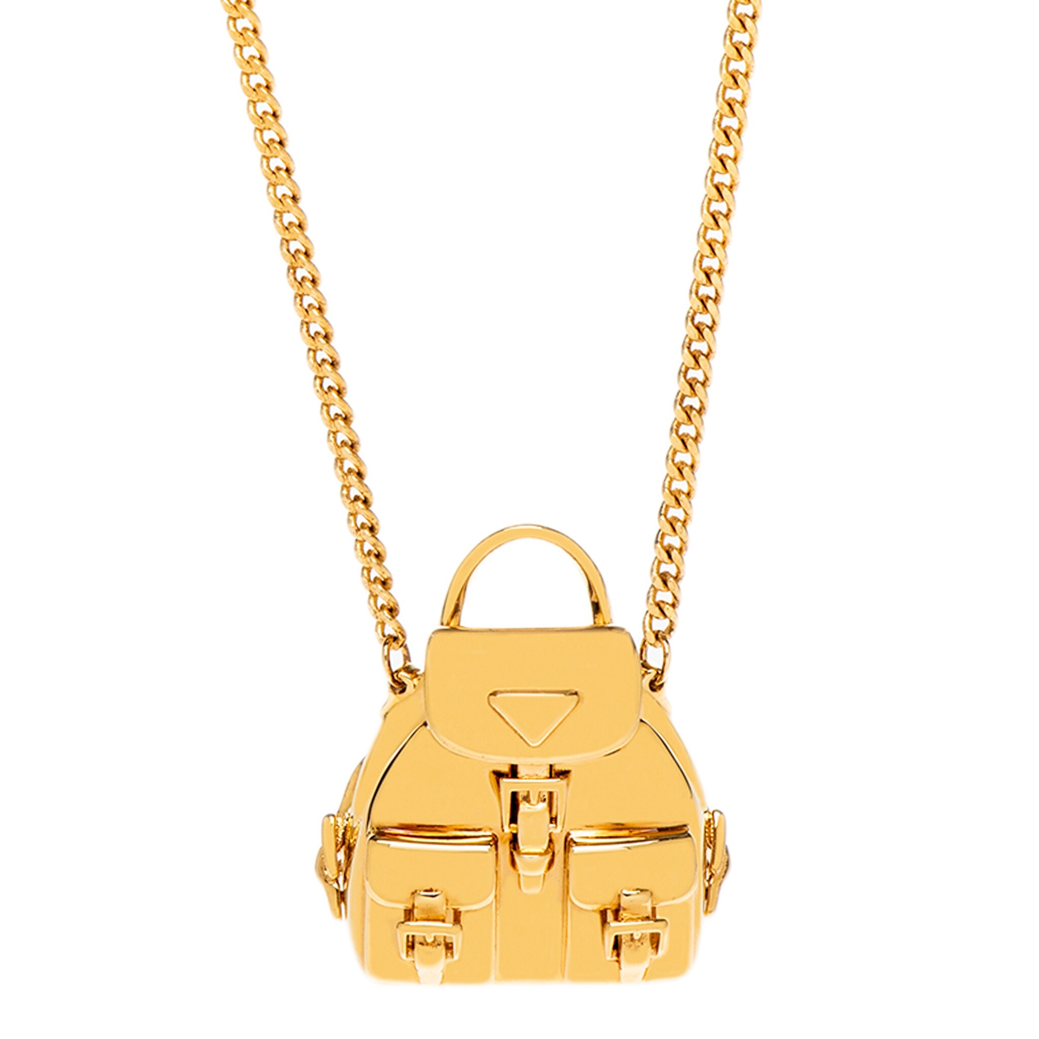 Prada Backpack Gold Prada Black & Gold Nylon Leather Backpack – Savonches main image 3