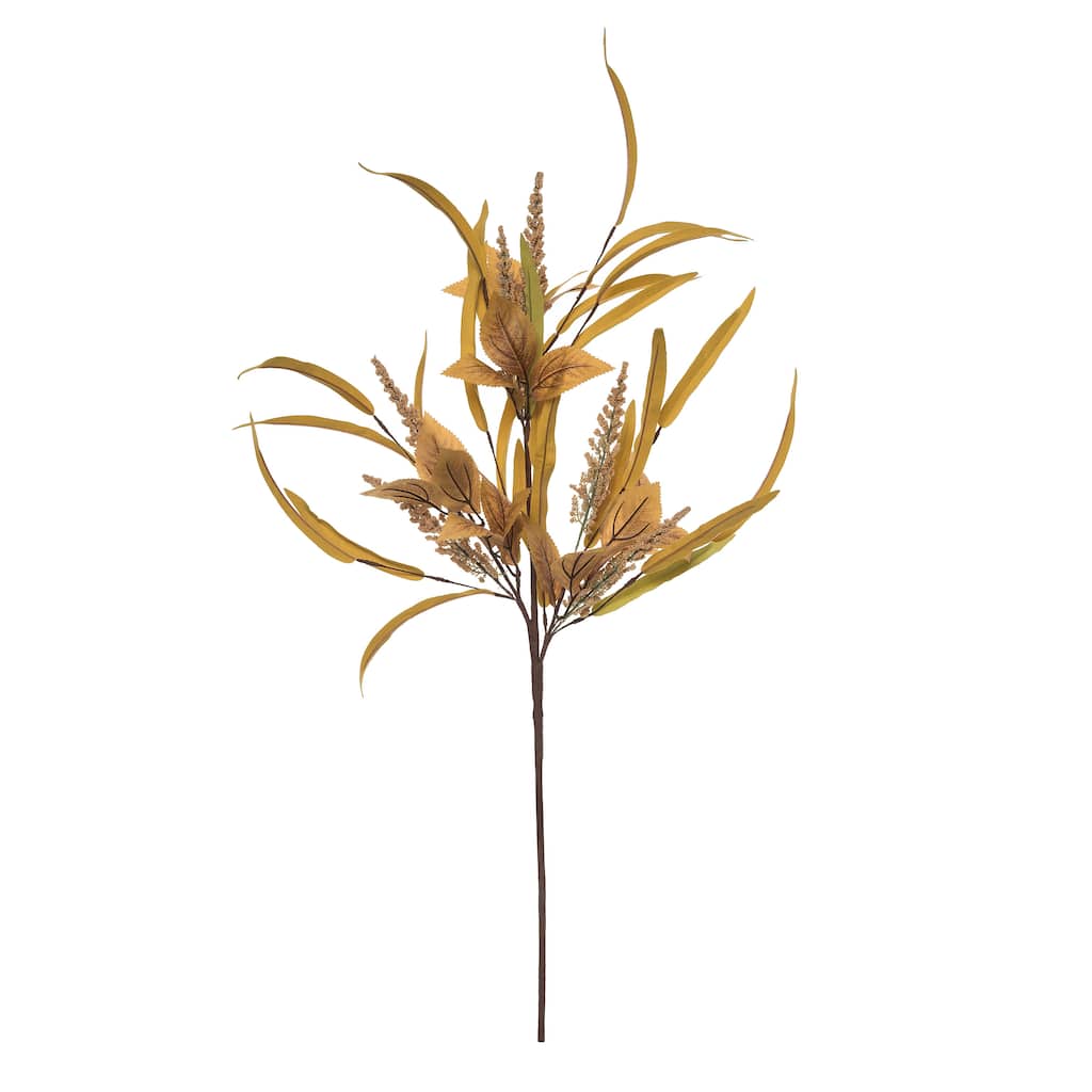 Transpac Artificial 31.89 in. Brown Harvest Rustic Stalks Spray