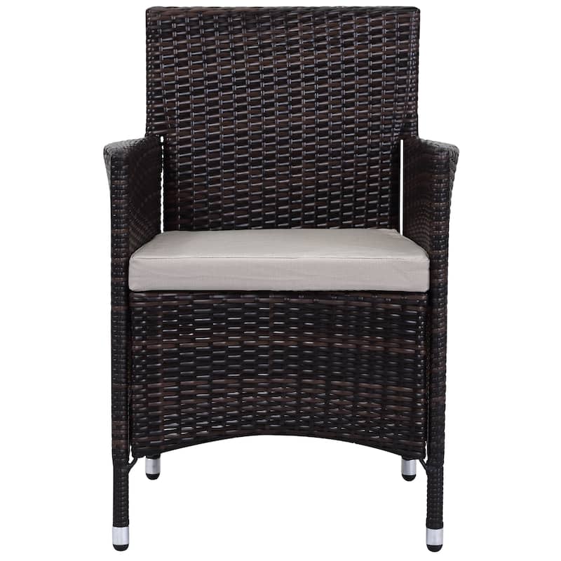 SAFAVIEH Outdoor Sjannie Chair - 23W x 34D x 24H - Brown/Sand