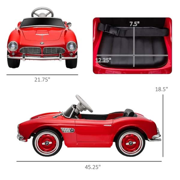 Red 12V BMW Kids Electric Car, Remote & Music for Fun