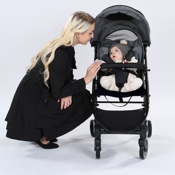 Foldable Baby Kids Travel Stroller Newborn Infant Buggy Pushchair Child Gray 