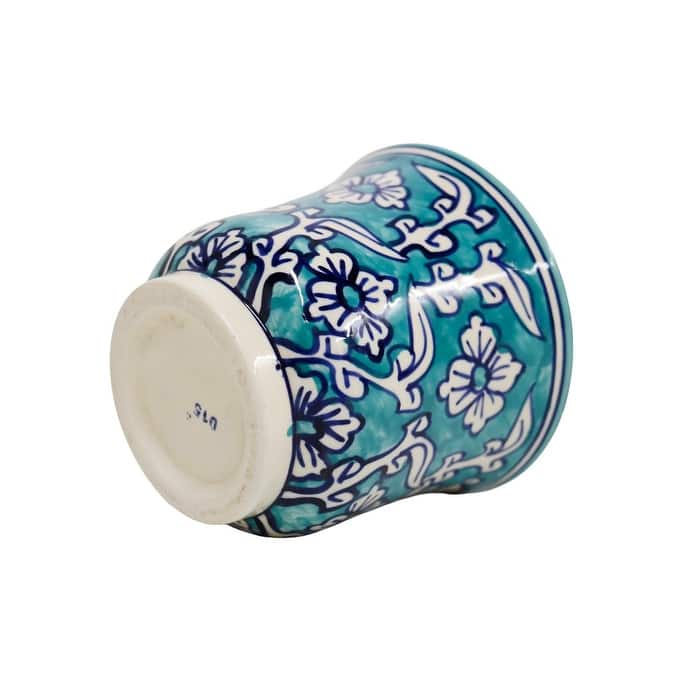 Home&Manor Ceramic Planter Teal