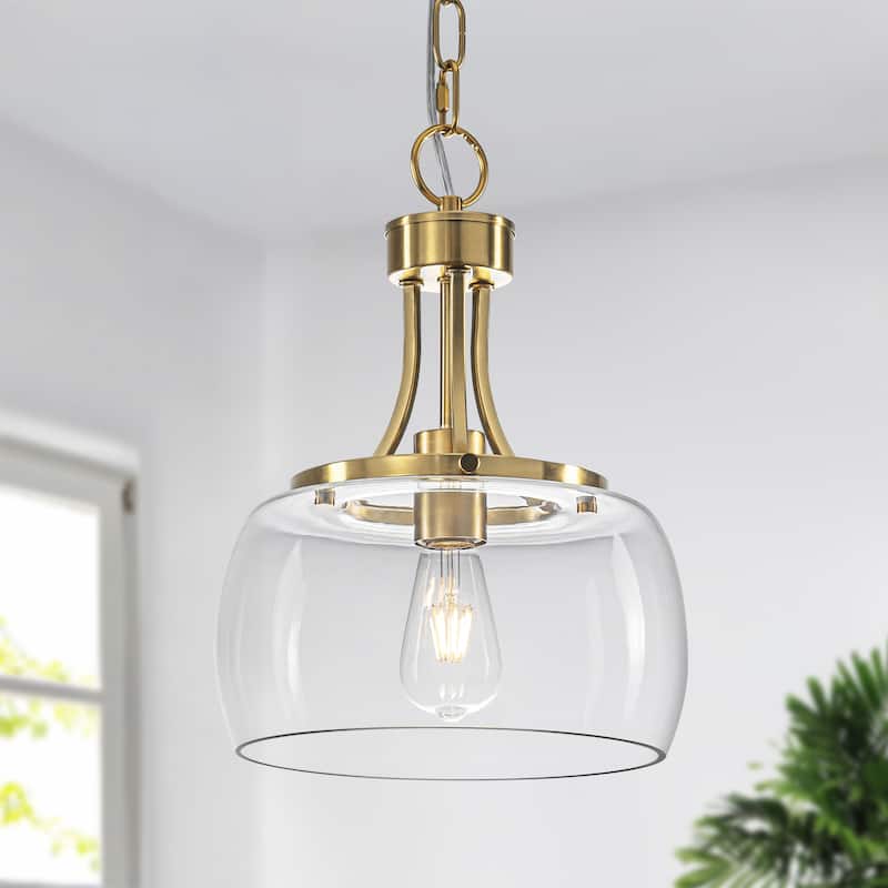 Starsky 1/3-Light Modern Clear Glass Dome Pendant Light