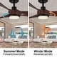 preview thumbnail 106 of 157, YUHAO SylvanAir Modern 52 in. Flush Mount Outdoor/Indoor Ceiling Fan with 3 Solid Wood Blades and DC Reversible Motor