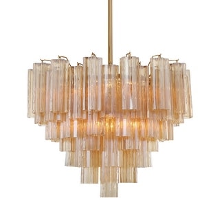 Crystorama Lighting Group ADD-312-AM Addis 12 Light 27" Wide Waterfall