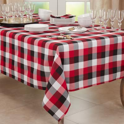 Casual Tablecloth With Plaid Pattern Design