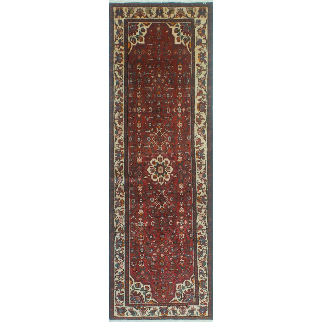 Noori Rug Fine Vintage Distressed Arelis Red/Beige Runner - 3'3" x 10'1"