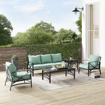Crosley Kaplan 5Pc Outdoor Sofa Patio Furniture Set - 147 W x 68.5 D x 32 H