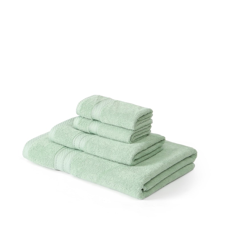 Modern Threads Trefoil Filigree 6 Piece Yarn Dyed Jacquard Towel Set