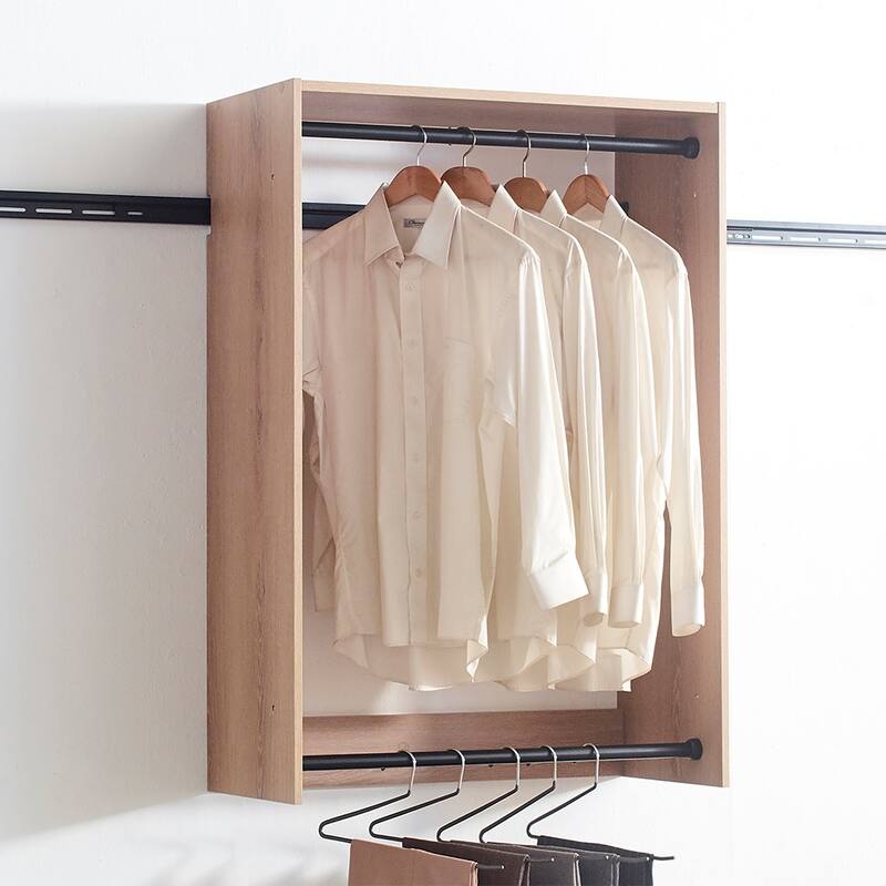 Devi Wall Mounted Wood Closet System - 13.78"D x 125.98"W x 45.28"H