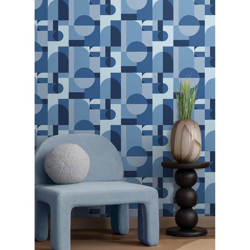 Very Gay Paint Boxanne Blue Peel and Stick Wallpaper