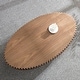 preview thumbnail 41 of 39, Modern Contermporary Natural Oval Accent Coffee Table with Sturdy Pedestal, MDF for Living Room No Assembled