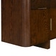preview thumbnail 10 of 13, SAFAVIEH Couture Dorothea 71-Inch Metal Dresser, Walnut - 71" W x 18" D x 30" H