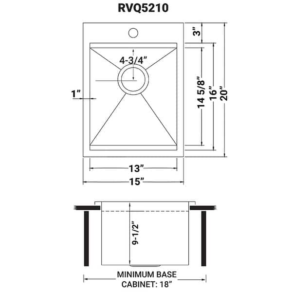 Ruvati 15 X Inch Marine Grade T 316 Workstation Topmount Rv Boat Outdoor Sink Stainless Steel Rvq5210 8 X 11 Overstock
