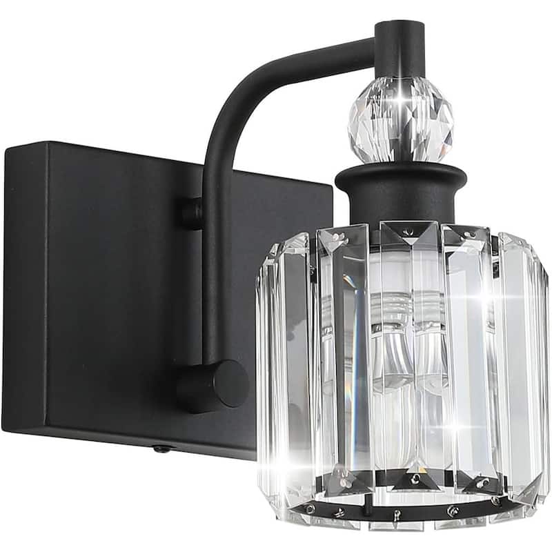 1 light vanity light black mirror light metal,glass wall lights