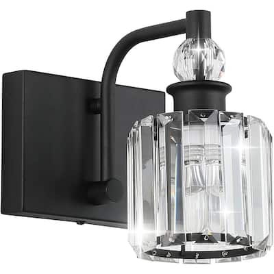1 light vanity light black mirror light metal,glass wall lights