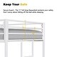 preview thumbnail 6 of 23, Twin Over Twin Metal Bunk Bed with Reversible Ladder, Full-Length Guardrails, Sturdy Square Tube Frame