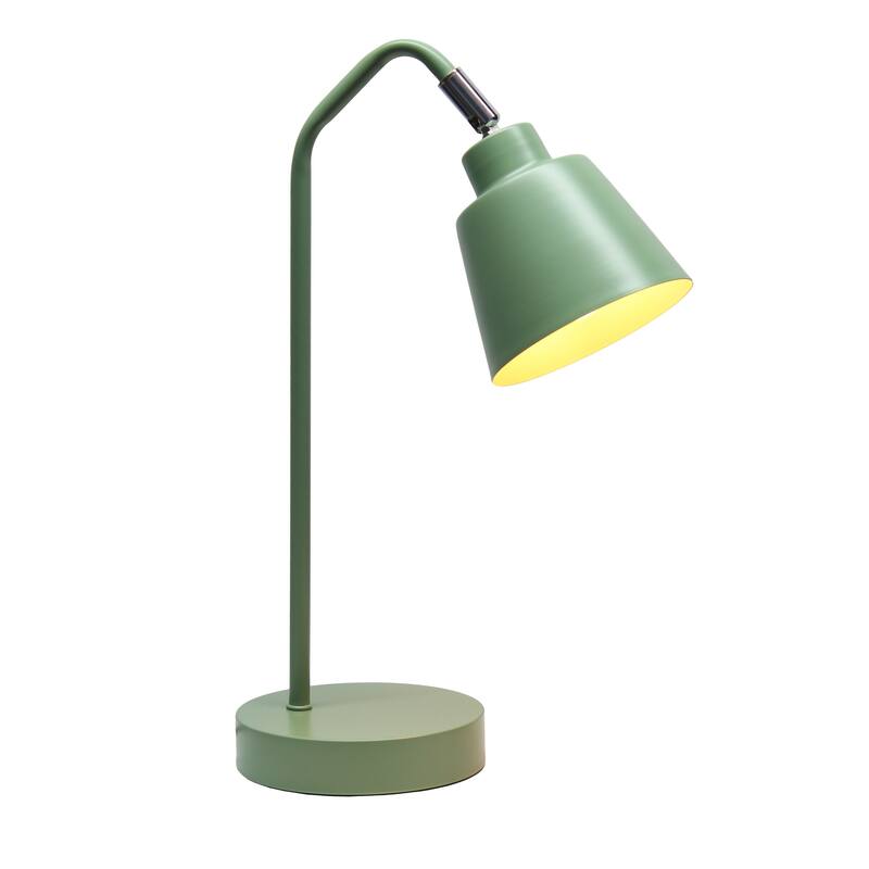 Metal Desk Lamp with Adjustable Cone Shade for Modern Workspace - 7.80 x 5.60 x 16 in. (L x W x H)