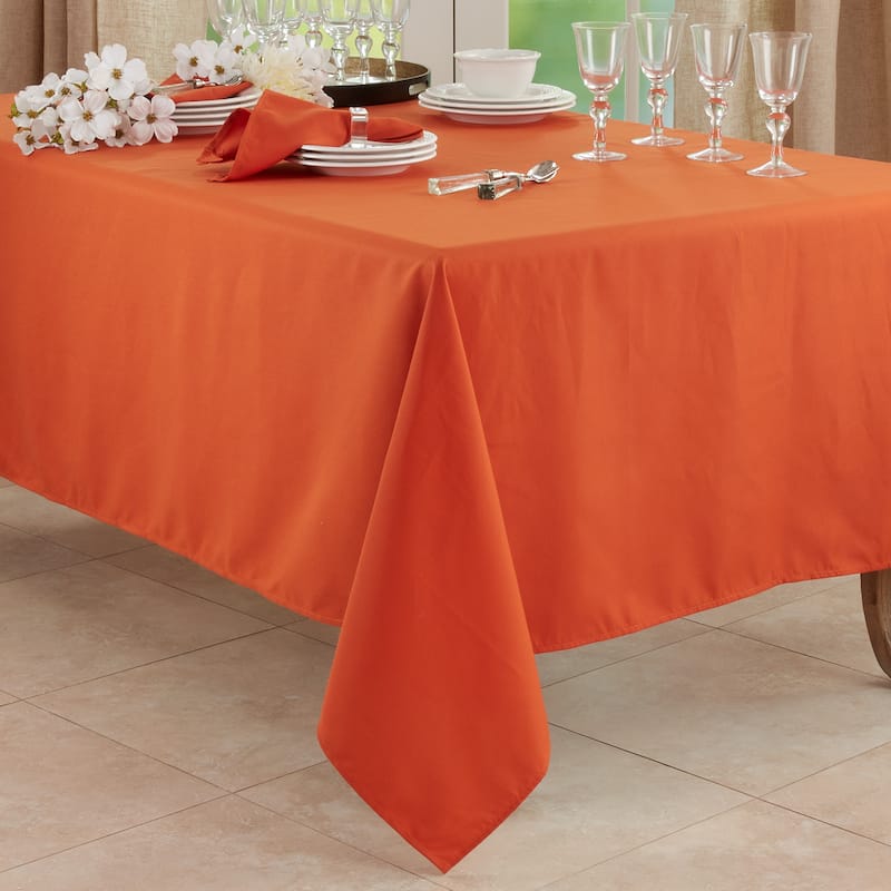 Everyday Design Solid Color Tablecloth - Pumpkin - 65"x84"