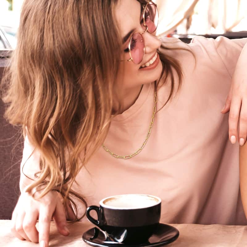 Miadora 18kt Yellow Gold Plated Sterling Silver Paperclip Necklace