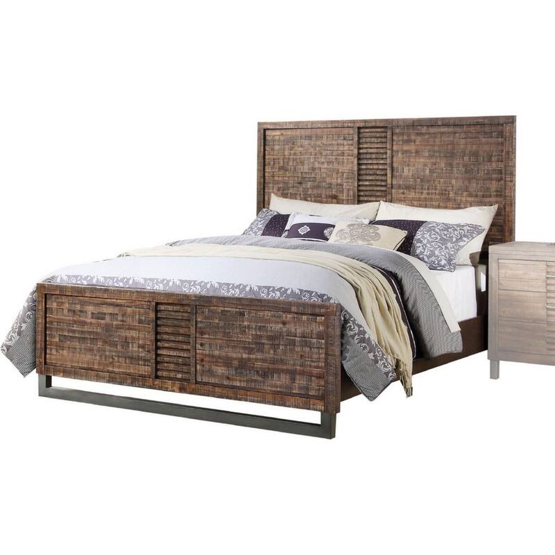 Modern Style Wooden Queen Bed, Brown