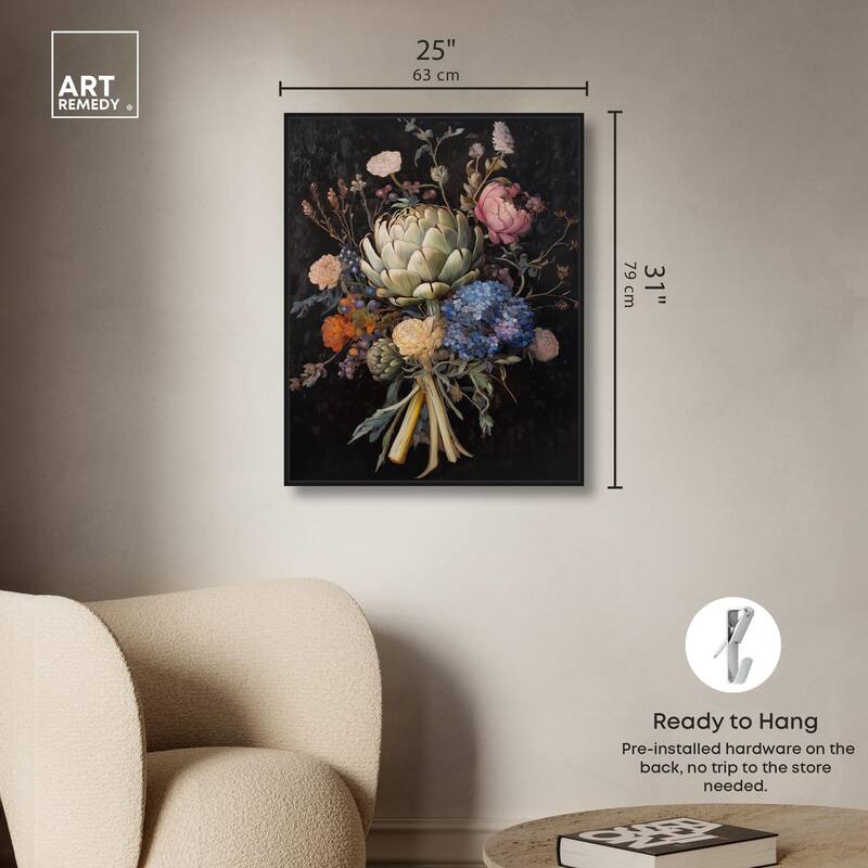 Moody Artichoke II Canvas by Art Remedy