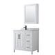 Option White / White Carrara Marble Top / Matte Black