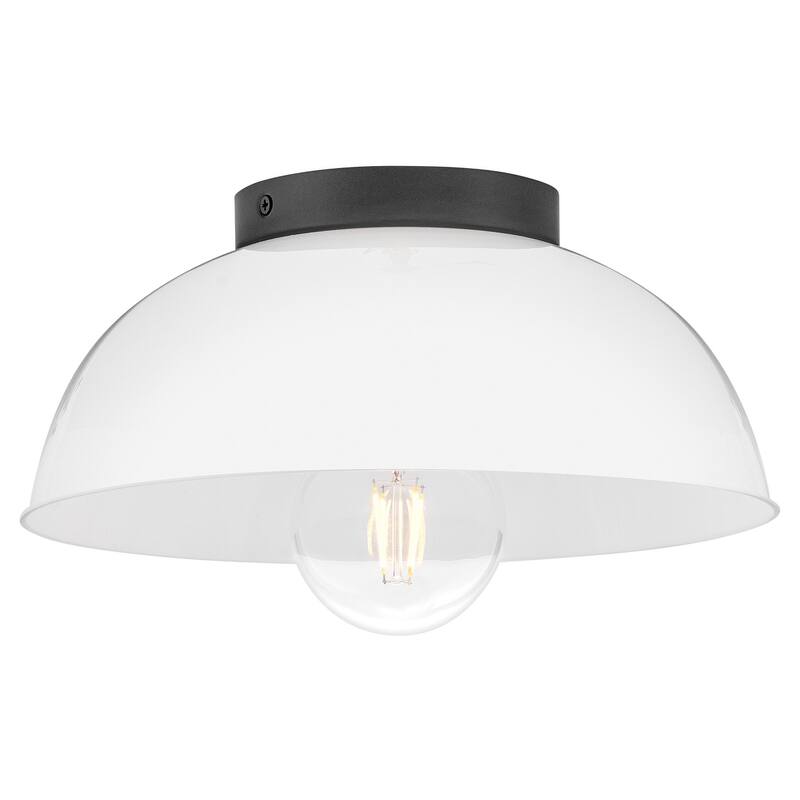 Lark 83301-CO Stu 1 Light 11" Wide Flush Mount Ceiling Fixture with - Black