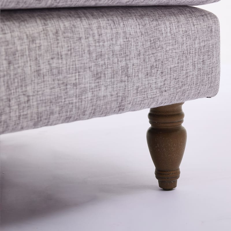 Vintage-Inspired Upholstered Linen Armchair by Harper&Bright Designs