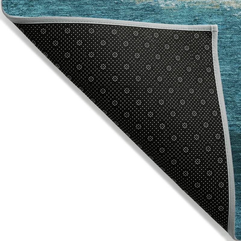 Machine Washable Indoor/Outdoor Watercolor Ombre Chantille Rug