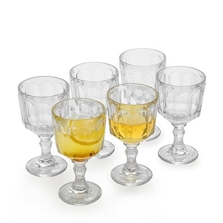 Polyhedron Iced Beverage Goblets set of 6 - 3.42"W x 6.5"H