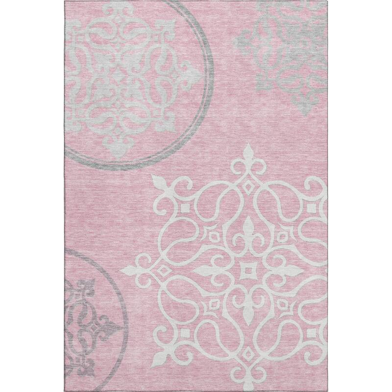 Premium Washable Super Soft Transitional Scroll Mayfield Rug