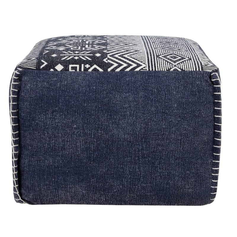 Sevita Simple Southwestern Traditional Tribal Pouf Ottoman