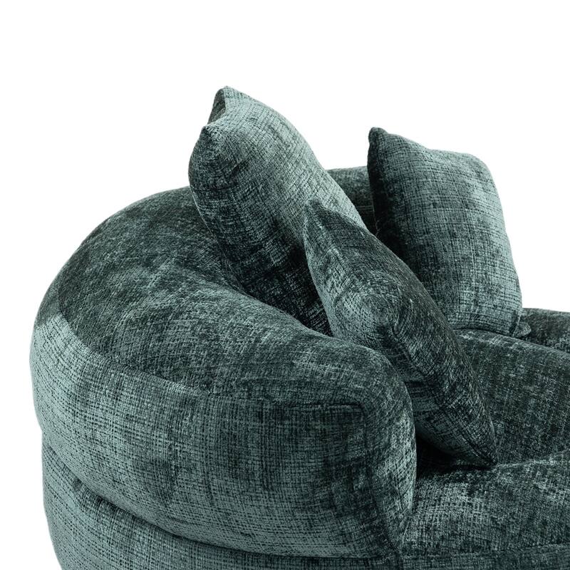 Comfort Lounger High Back Bean Bag Chair Couch With Three Pillows
