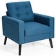 preview thumbnail 26 of 31, Costway Set of 2 Modern Tufted Accent Chair Linen Upholstered Armchair