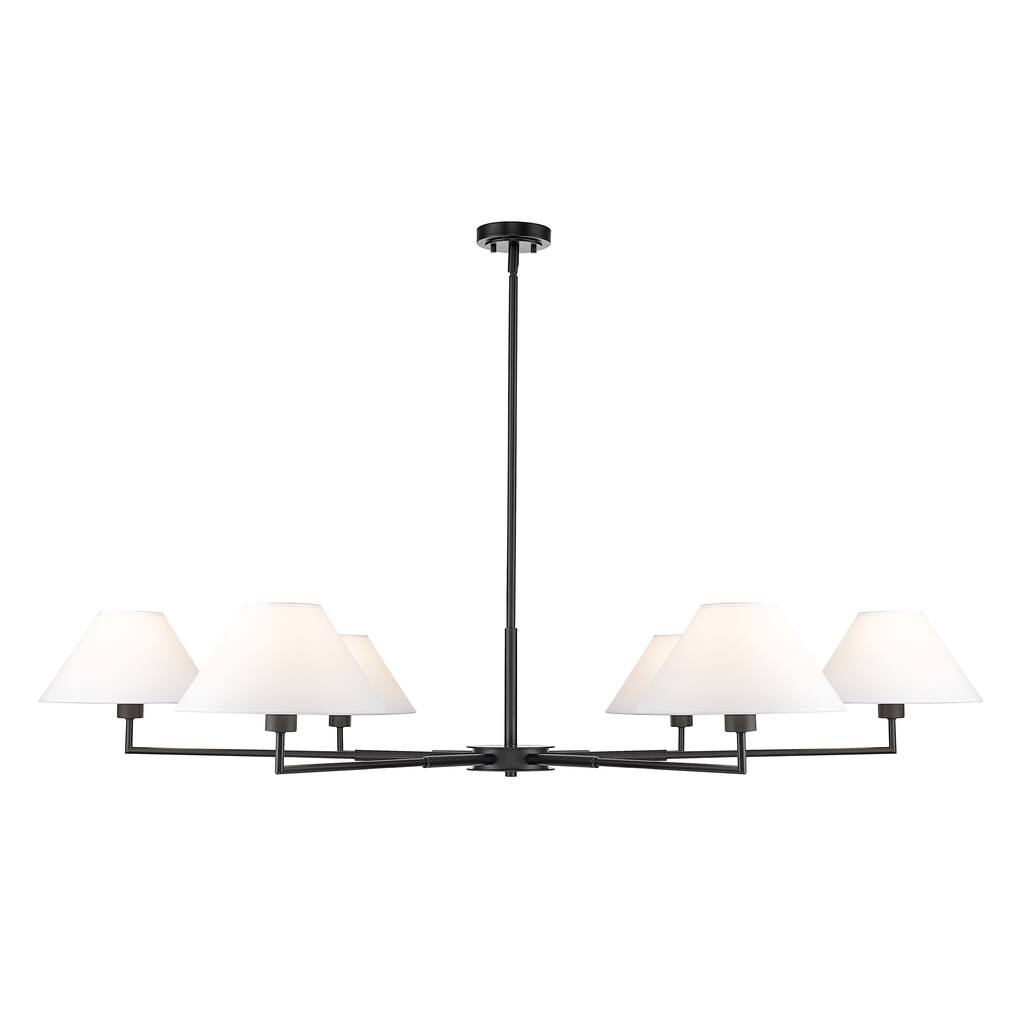 Leila 6 Light Chandelier in Matte Black - Matte Black